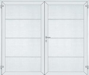 openslaande garagedeuren,Novoferm DuoPort,garagedeuren Venlo,isolerende garagedeuren,dubbele garagedeuren